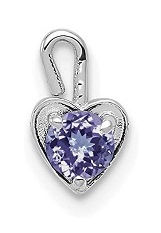 lovely heart white gold June birthstone baby charm